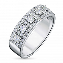 Кольцо из белого золота с бриллиантами (изготовление)