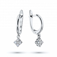 Серьги из белого золота с бриллиантами (изготовление)