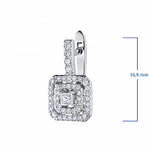 Серьги из белого золота с бриллиантами (изготовление)