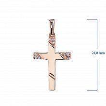Подвеска из красного золота с бриллиантами (изготовление)