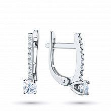 Серьги из белого золота с бриллиантами (изготовление)