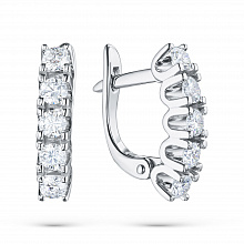 Серьги из белого золота с бриллиантами (изготовление)