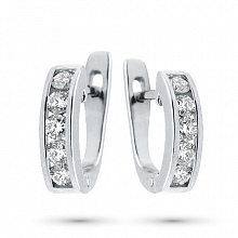 Серьги из белого золота с бриллиантом (изготовление)