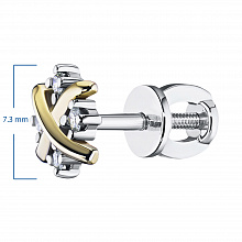 Серьги из комбинированного золота с бриллиантами (изготовление)