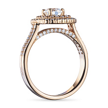 Кольцо из красного золота (изготовление) с бриллиантами