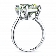 Кольцо из серебра с празиолитом (изготовление)