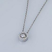 Подвеска из серебра c бриллиантами