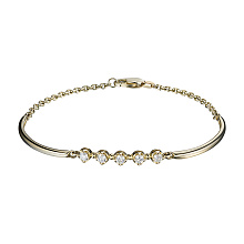 Браслет из желтого золота с бриллиантами