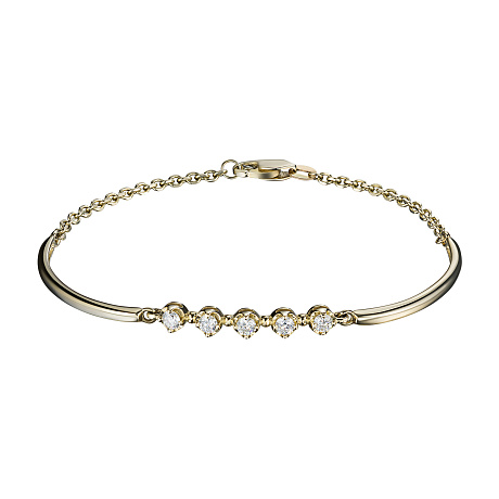 Браслет из желтого золота с бриллиантами