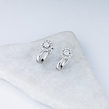 Серьги из белого золота с бриллиантами (изготовление)