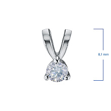 Подвеска из белого золота (изготовление) с бриллиантом