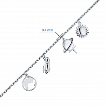 Браслет из серебра с бриллиантом (изготовление)