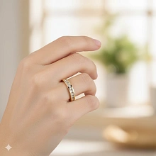 Кольцо из желтого золота c бриллиантами