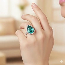 Кольцо из белого золота c бриллиантами