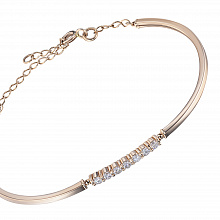 Браслет из красного золота с бриллиантами (изготовление)