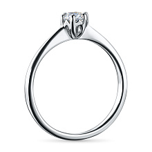 Помолвочное кольцо из белого золота (изготовление) с бриллиантом