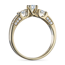 Кольцо из желтого золота c бриллиантами