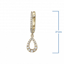 Серьги из желтого золота с бриллиантами (изготовление)