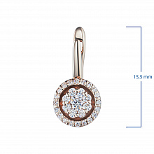 Серьги из красного золота с бриллиантами (изготовление)