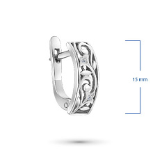 Серьги из серебра с бриллиантами