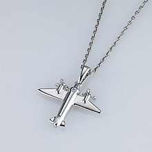 Подвеска из серебра с бриллиантом