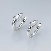 Серьги из серебра (изготовление) с бриллиантами