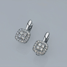 Серьги из серебра (изготовление) с бриллиантами