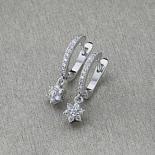 Серьги из белого золота с бриллиантами (изготовление)