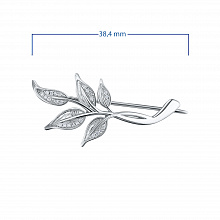 Брошь из белого золота с бриллиантами (изготовление)