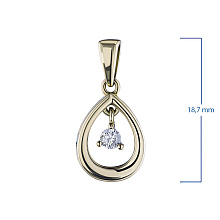 Подвеска из белого золота с бриллиантом (изготовление)