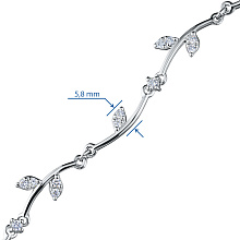 Браслет из серебра c бриллиантами