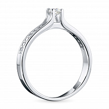 Кольцо из белого золота с бриллиантом (изготовление)