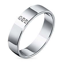 Кольцо из серебра c бриллиантами