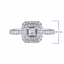 Кольцо из белого золота с бриллиантами (изготовление)