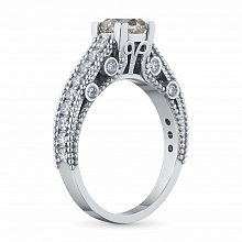 Кольцо из белого золота с бриллиантами (изготовление)