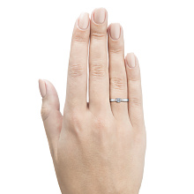 Кольцо из серебра с бриллиантом