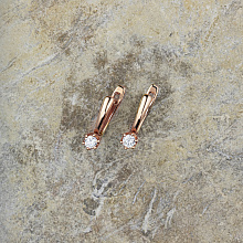 Серьги из красного золота с бриллиантами (изготовление)