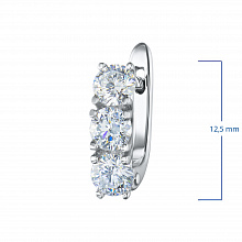 Серьги из белого золота c бриллиантами