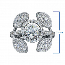 Кольцо из белого золота с бриллиантами (изготовление)