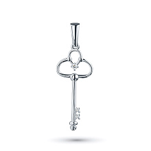 Классическая подвеска из серебра (изготовление) с бриллиантом