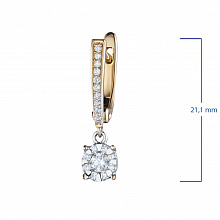 Серьги из комбинированного золота с бриллиантами (изготовление)