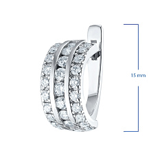 Серьги из белого золота с бриллиантом (изготовление)