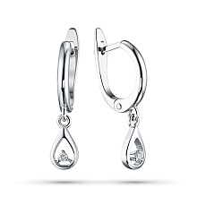 Серьги из серебра (изготовление) с бриллиантами