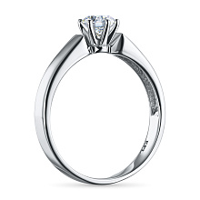 Помолвочное кольцо из белого золота с бриллиантом