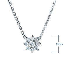 Колье из серебра c бриллиантами