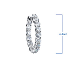 Серьги из белого золота (изготовление) с бриллиантом