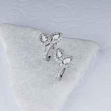 Серьги из белого золота с бриллиантами (изготовление)