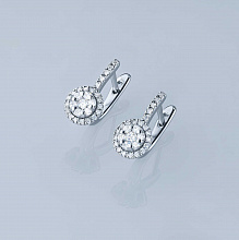 Серьги из белого золота с бриллиантами (изготовление)