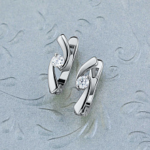 Серьги из серебра с бриллиантами