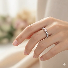 Кольцо из белого золота c бриллиантами выращенными